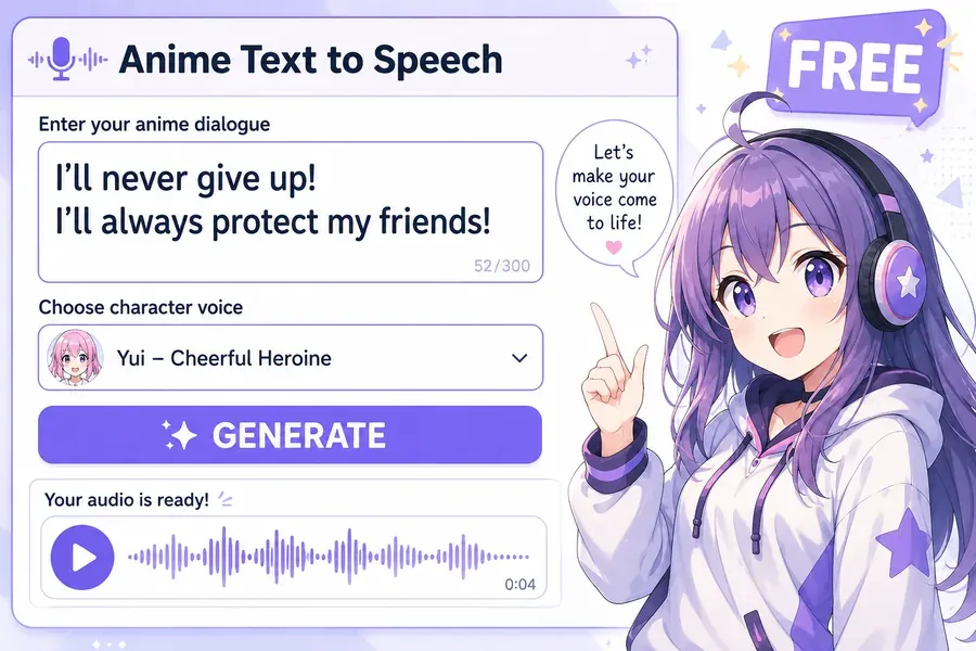 無料のアニメ音声合成、登録不要