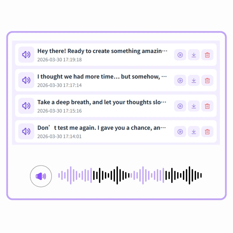 إنشاء وتحميل تعليق صوتي نسائي في ثوانٍ