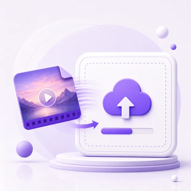 動画をアップロード