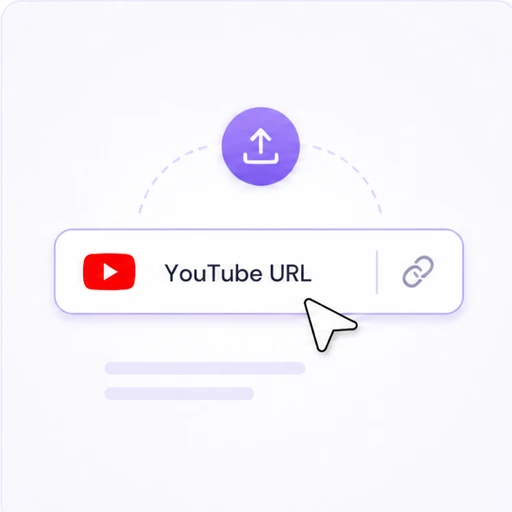 Escolha um modelo e cole o URL do seu vídeo do YouTube