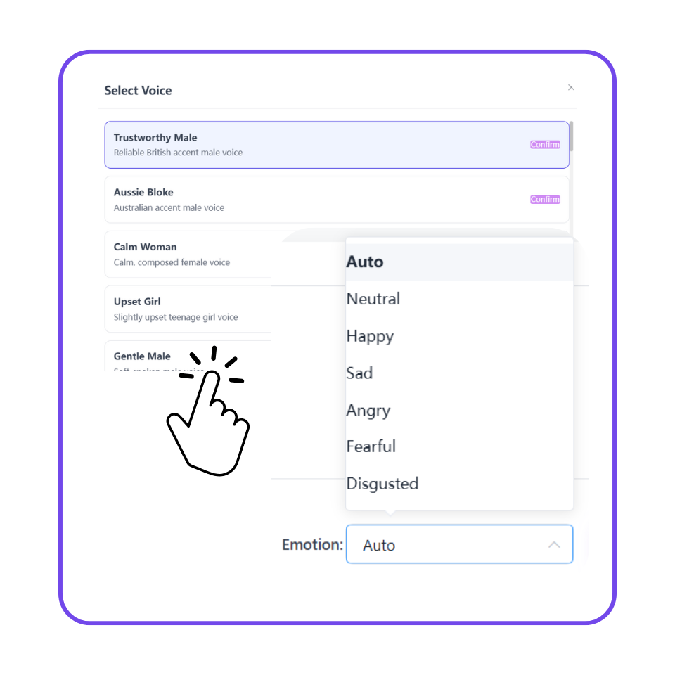 Langkah 2: Pilih suara dan nada