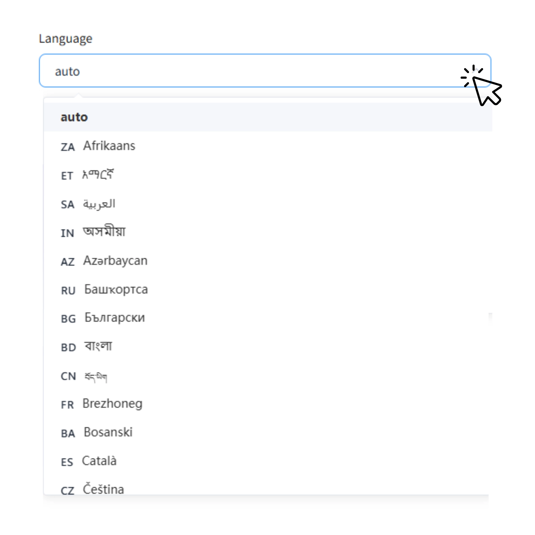 Step 2: Choose Subtitle Language