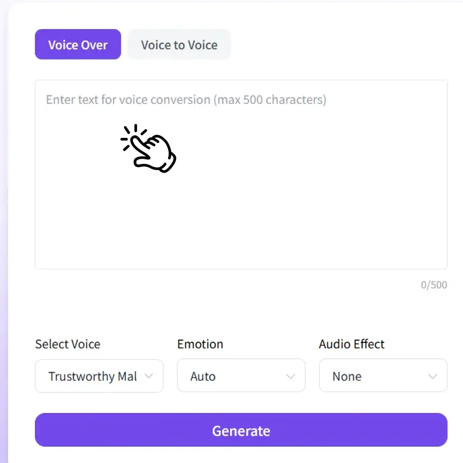 ステップ1：テキストまたは音声をアップロード