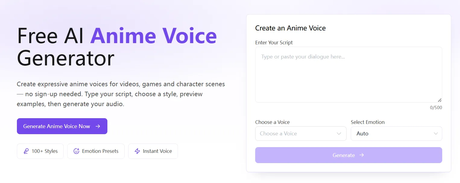 ai dubbing anime voice generator