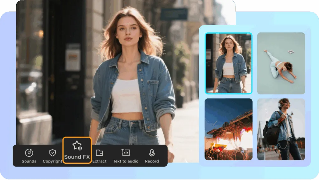 the interface of capcut