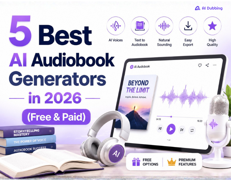 5 Best AI Audiobook Generators in 2026 (Free & Paid)