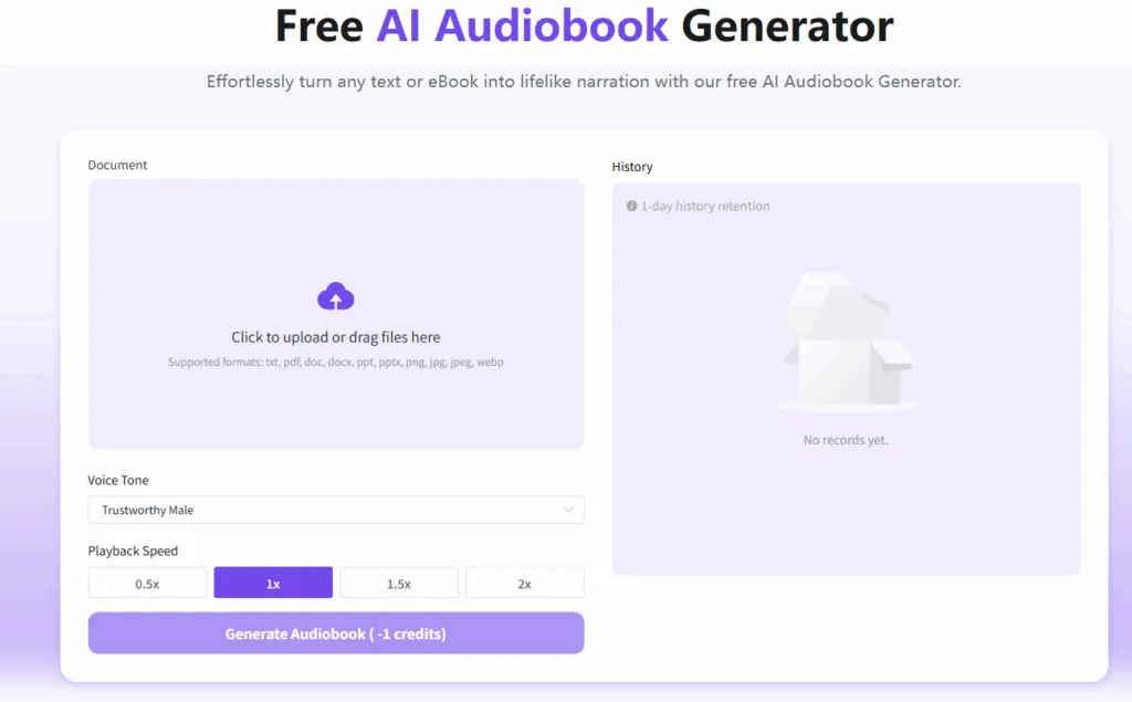 ai dubbing's ai audiobook generator