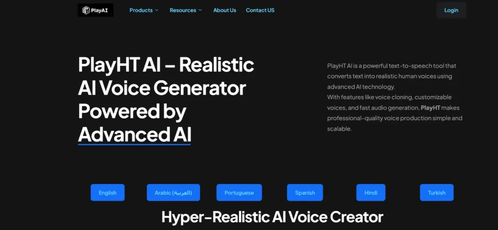 PlayHT AI text-to-speech platform