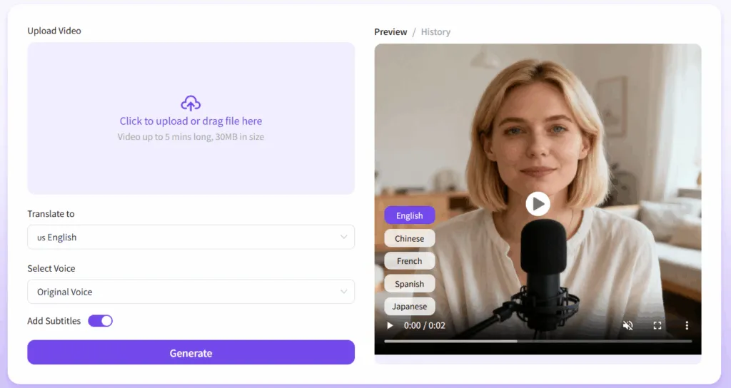 An AIDubbing dashboard shows workflow.