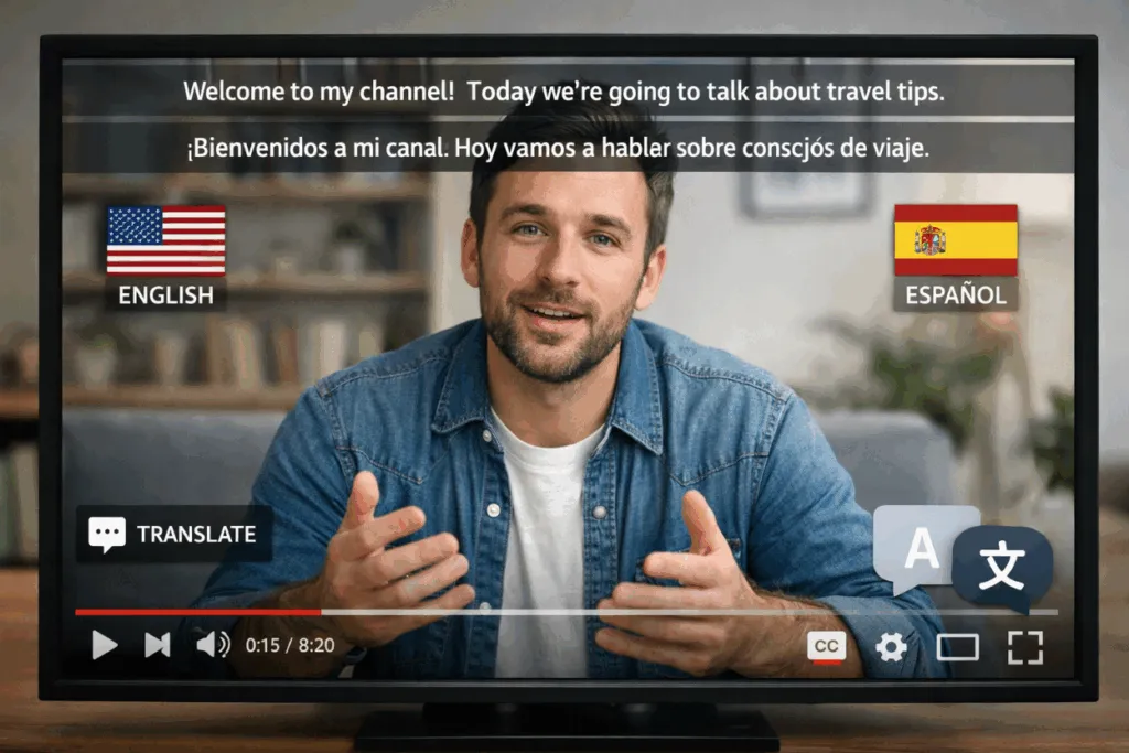 A video creator’s video has already been translated.